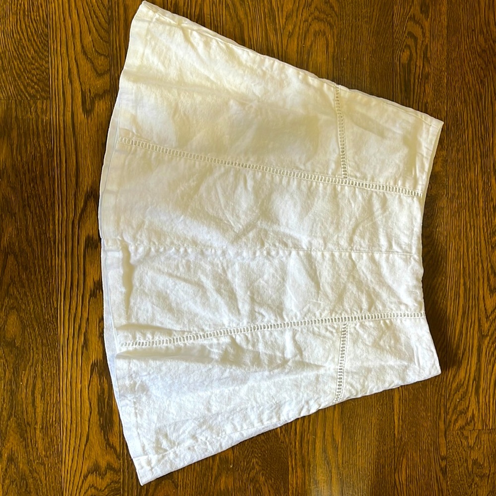 White Linen A-Line Skirt